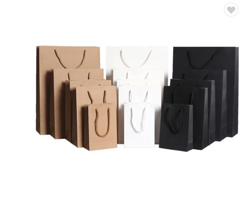 Un bon prix. Sacs en papier à emporter ou livraison de nourriture personnalisés Noir Blanc Brun en ligne