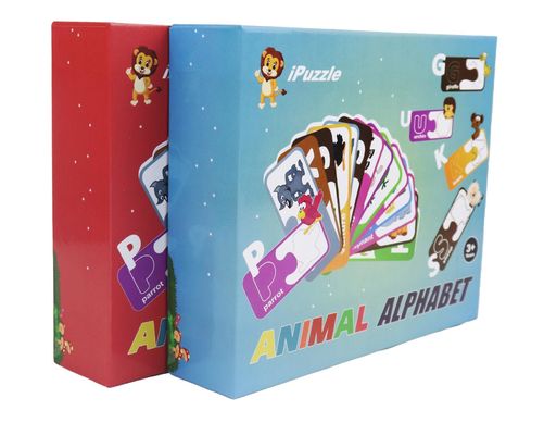 Dobra cena. Ekologiczny papier edukacyjny dla dzieci Puzzle Animal Alphabet abc Karty dopasowujące dla dzieci w wieku 3+ lat w sieci