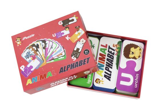 Dobra cena. Logo na zamówienie Papier ekologiczny Puzzle Animal Alphabet Abc Karty dopasowujące w sieci