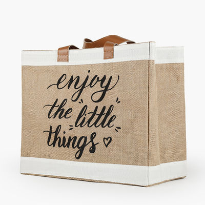 Un buen precio. Bolsas de Jute de Tote Grandes Impresas Bolsas de Hessian personalizadas para regalos de regreso en línea