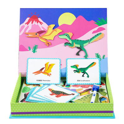 Un buon prezzo. Ragazzi Puzzle Magnetico Dinosauro Libro Scatola di gioco Giocattoli Per l'asilo in linea