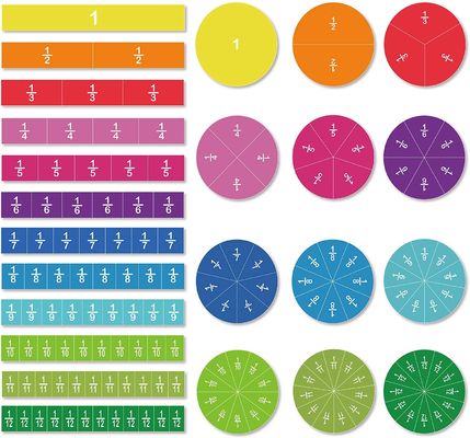Un bon prix. Ensemble de fractions de cercle de tuiles magnétiques 156 pièces 12 Codage des couleurs Compte et jouets de mathématiques en ligne