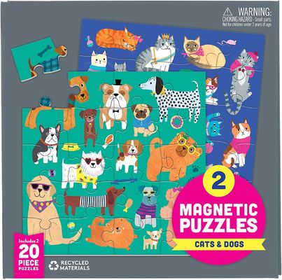 Un bon prix. Les chats et les chiens Puzzle magnétique 6,5 x 6,5 